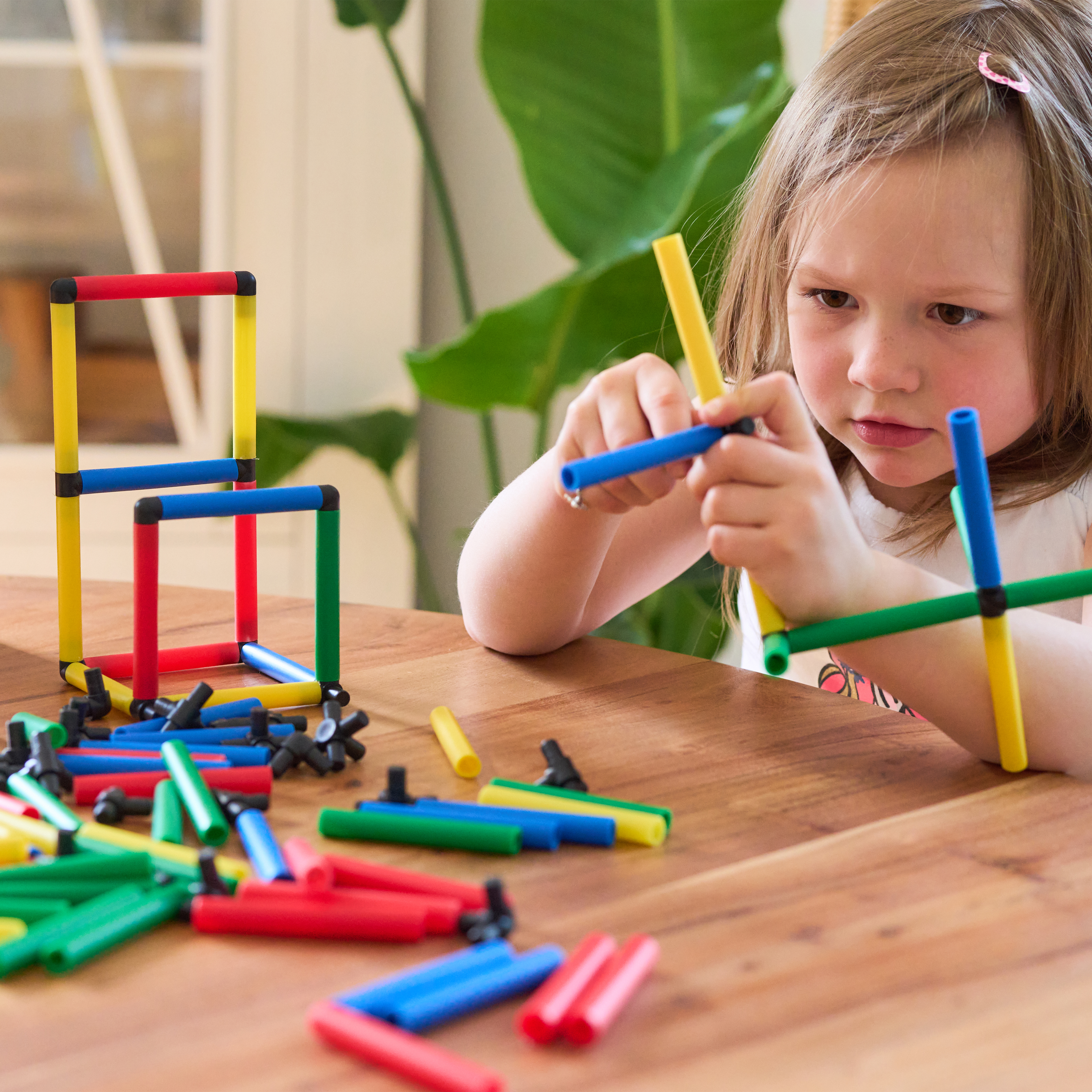 Girl playing with miniQuadro